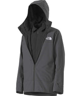 MTHERMOBALLSnowTriclimateJacket-Grey jacket with a hood on a white background
