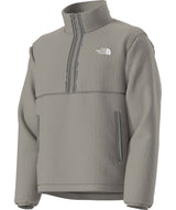MTNFFleeski1_4ZipPullover- Beige quarter zip with The North Face logo on a white background