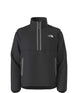 MTNFFleeski1_4ZipPullover- Black quarter zip with The North Face logo on a white background