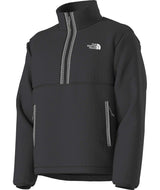 MTNFFleeski1_4ZipPullover- Black quarter zip with The North Face logo on a white background