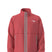 MTNFFleeskiFullZipJacket-Red jacket with beige stripes on either side of the zipper on a white background