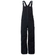 MTNPShellBib- Black bib overalls on a white background