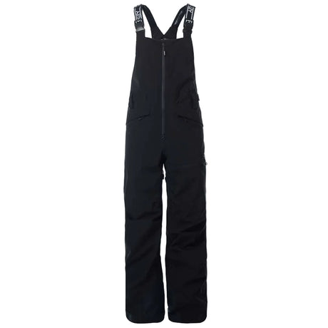 MTNPShellBib- Black bib overalls on a white background