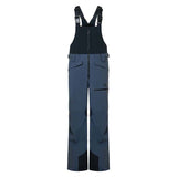 MTNPShellBib-Blue bib overalls with black accents on a white background