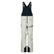 MTNPShellBib-White ski bib with black accents on a white background