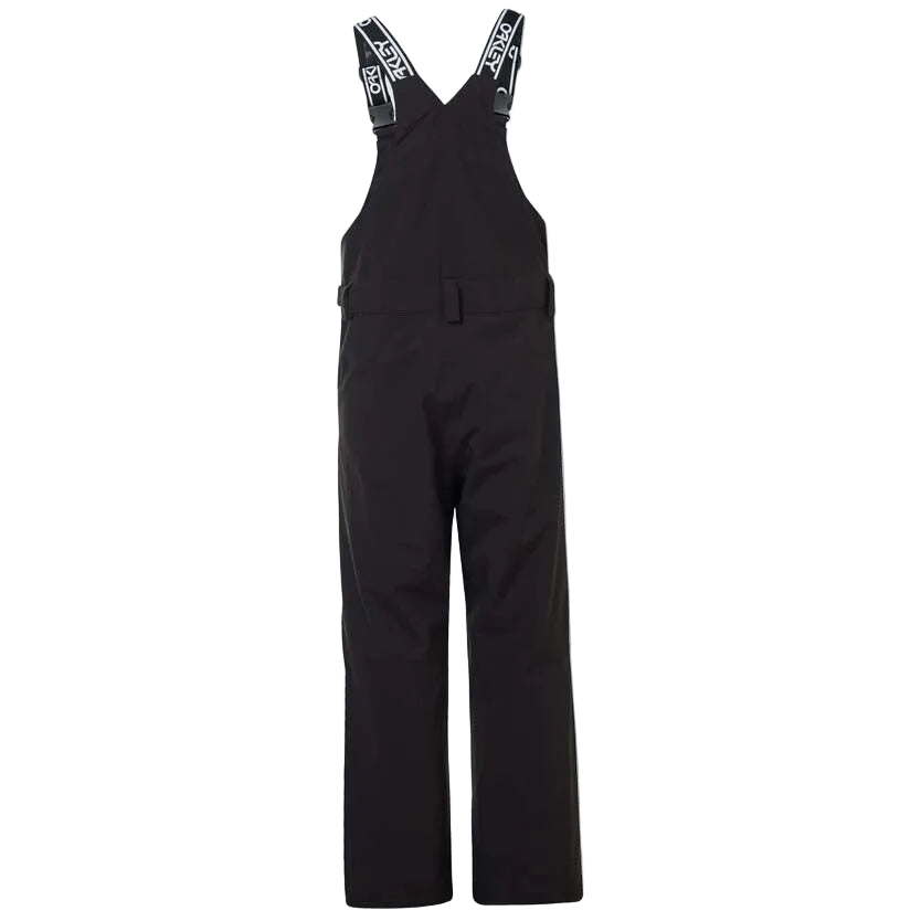 MTNPShellBib- Black bib overalls on a white background