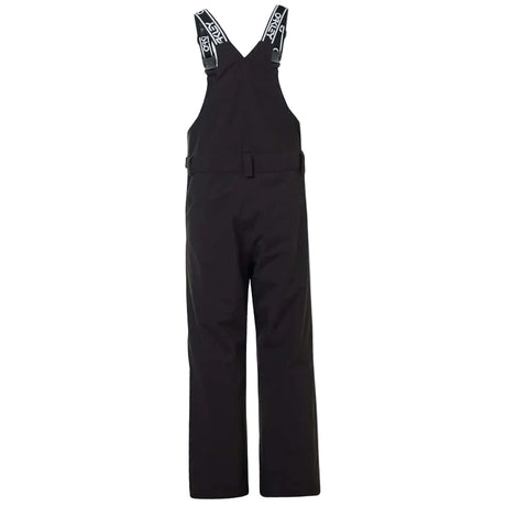 MTNPShellBib- Black bib overalls on a white background