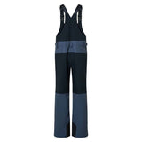 MTNPShellBib-Blue bib overalls with black accents on a white background