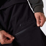 MTNPShellBib- Black bib overalls on a white background