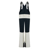 MTNPShellBib-White ski bib with black accents on a white background