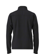 MTexturedCapRock1_4Zip-Black long-sleeve quarter zip on a white background