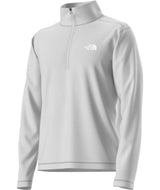 MTexturedCapRock1_4Zip-Light gray long-sleeve quarter zip on a white background