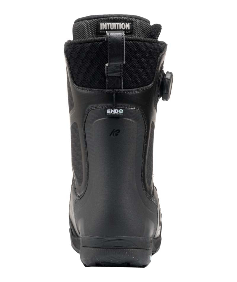 MTheory- Black snowboard boot on a white background