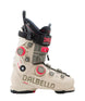 MVeloceSpace130DualBOA-Beige Dalbello ski boot with red and black accents on a white background