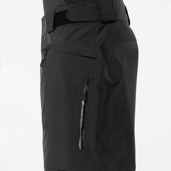 MVenomShellPant-Black pants with zippers on a white background