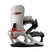 MVoltFase-White snowboard binding with red accents on a white background
