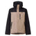 MWestviewJacket- Two-tone black and beige jacket with a brand logo on a white background