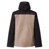 MWestviewJacket- Two-tone black and beige jacket with a brand logo on a white background