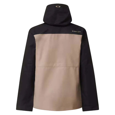 MWestviewJacket- Two-tone black and beige jacket with a brand logo on a white background