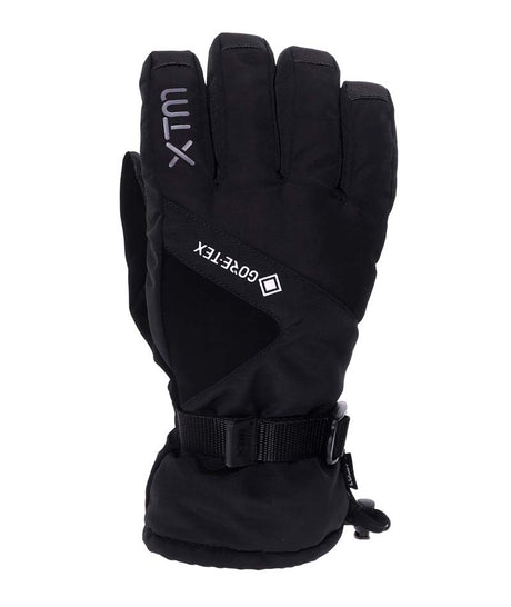 MWhistlerIIGlove-Black glove with GORE-TEX branding on a white background