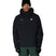 MWindstopperPulloverHoody-Person wearing a black jacket with a logo on a white background