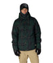MWoodlandInsulatedJacket-Person wearing a green plaid jacket with a white background