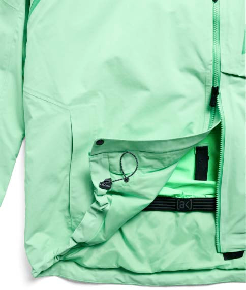 M_ak_CyclicGORE-TEX2LJacket-Light green jacket with a hood on a white background