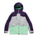 M_ak_SwashSyntheticInsulatedGORE-TEX2LJacket-Multicolored jacket with purple, gray, and green sections on a white background