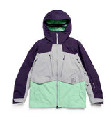 M_ak_SwashSyntheticInsulatedGORE-TEX2LJacket-Multicolored jacket with purple, gray, and green sections on a white background