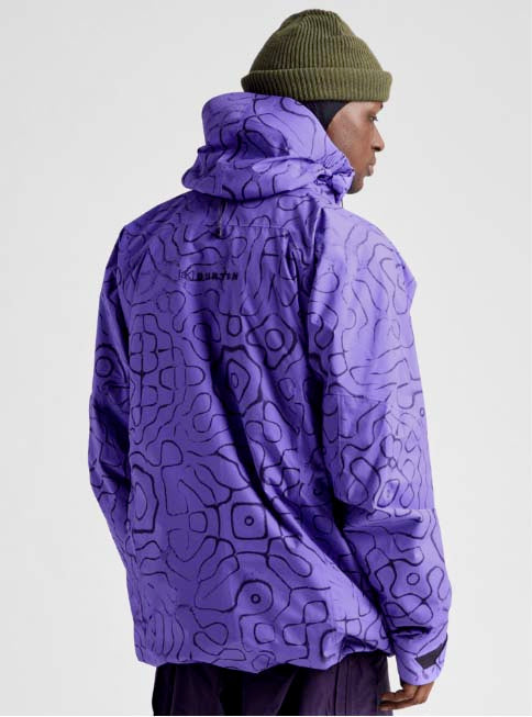 M_ak_SwashSyntheticInsulatedGORE-TEX2LJacket-Purple jacket with a geometric pattern on a white background