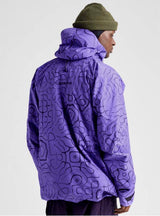 M_ak_SwashSyntheticInsulatedGORE-TEX2LJacket-Purple jacket with a geometric pattern on a white background