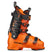 Mach1MV130- Orange and black ski boot on a white background 