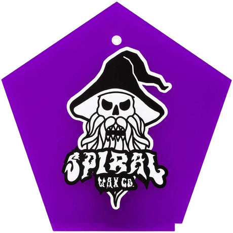 MagicScraper- Purple hexagon shaped scraping tool on a white background