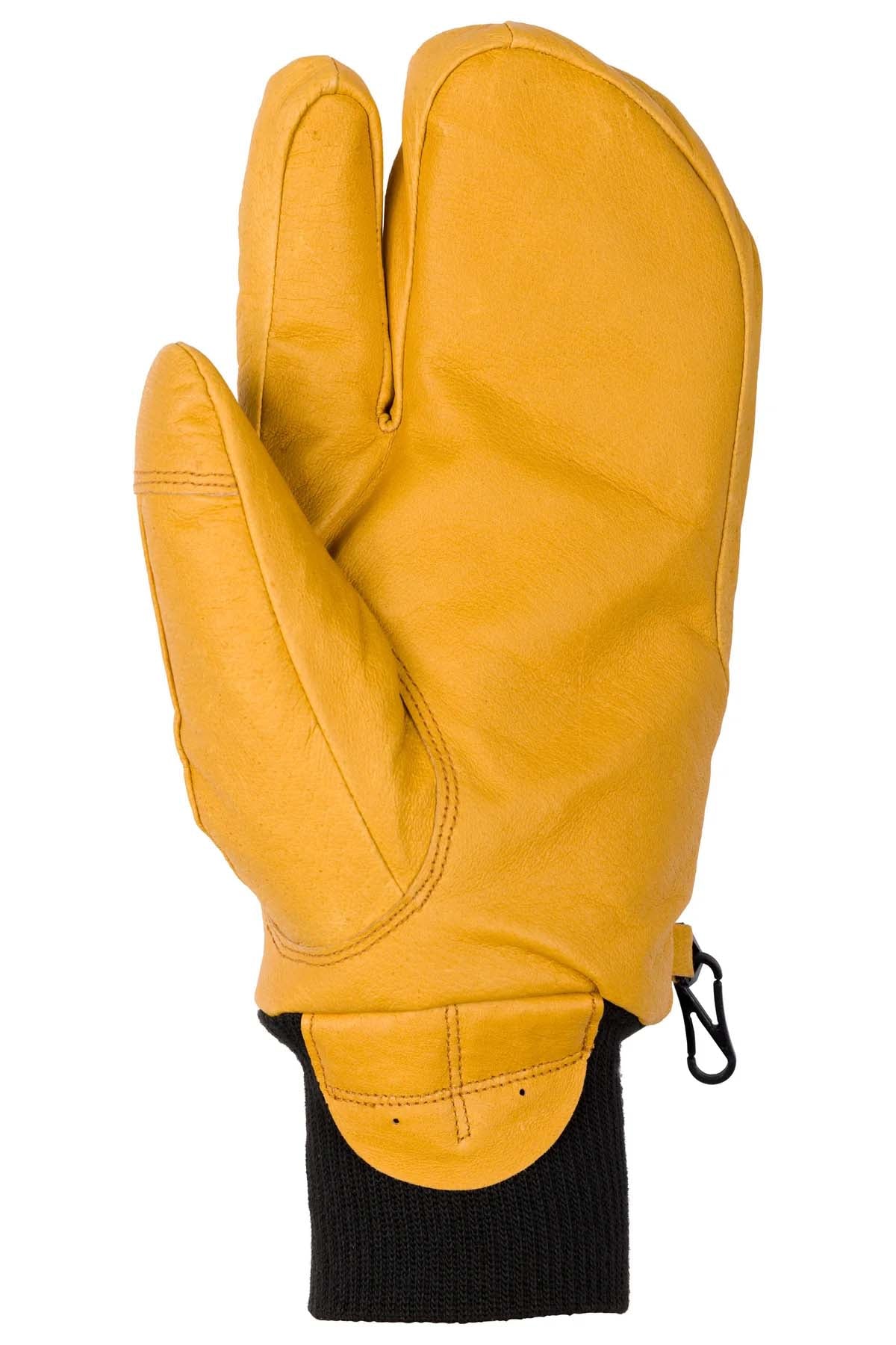MaineLineGlove-Yellow and black glove with a visible brand logo on a white background