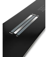 Manic- Black multicolored snowboard on a white background