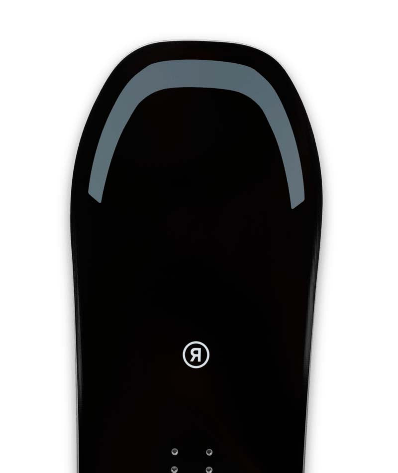 Manic- Black multicolored snowboard on a white background
