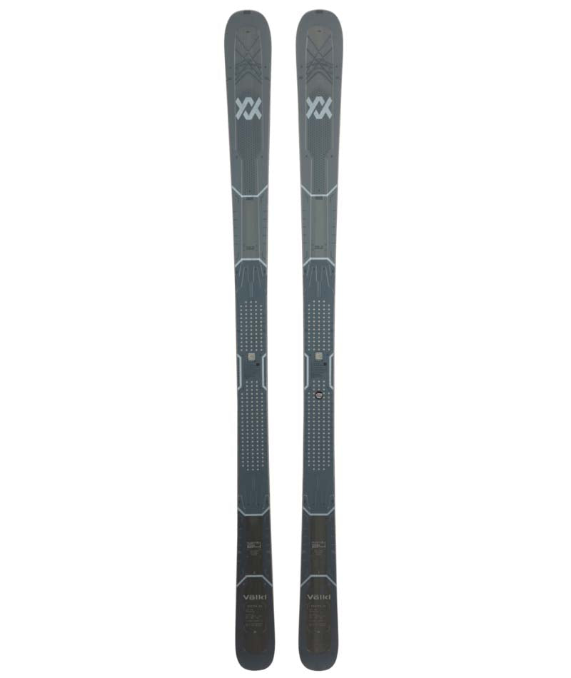 Mantra84Flat-Pair of skis with a visible brand logo on a white background