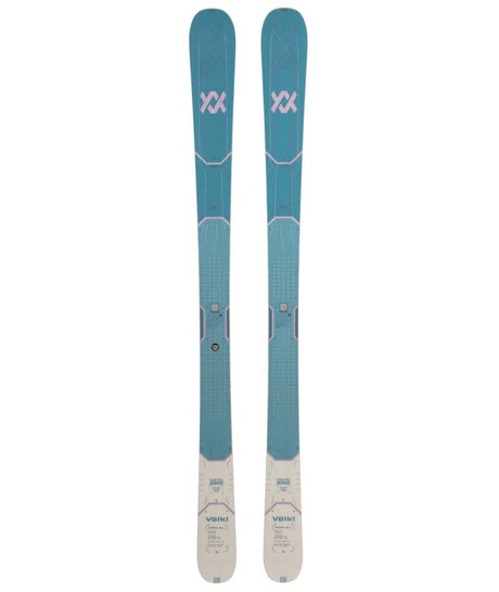 Mantra88WFlat-Pair of blue skis with a visible brand logo on a white background
