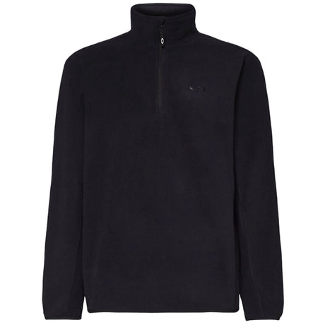 MapleRidge1_2Zip-Black quarter-zip sweatshirt on a white background