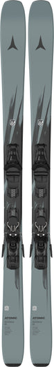 Maverick84- Grey and black skis on a white background
