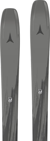 Maverick96CTI- Two views of the tips of the skis with brand logos on a white background