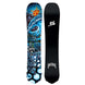 MayhemRocket- Two views of a snowboard with artistic design and brand logo on a white background