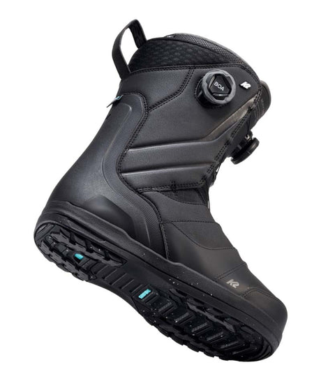 Maysis- Black snowboard boot on a white background