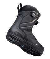 MaysisWide- Black snowboard boot on a white background