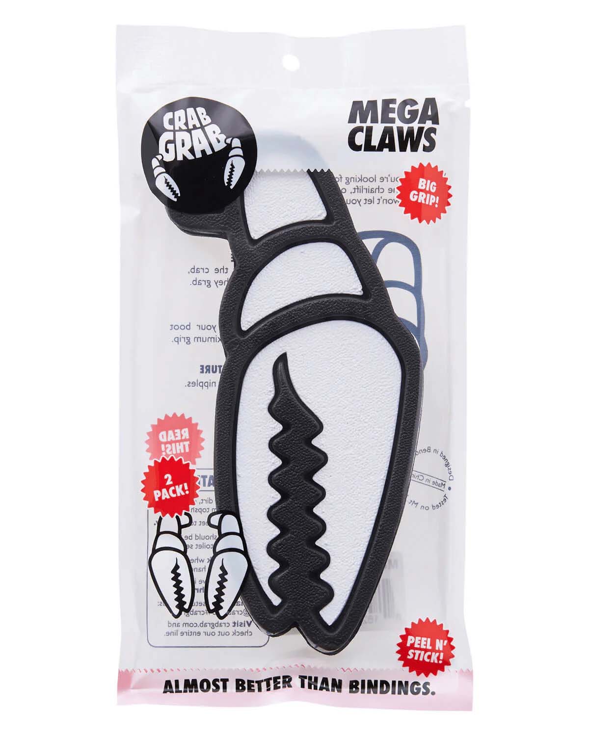 MegaClaw-Package of Crab Grab Mega Claws with branding and product details.