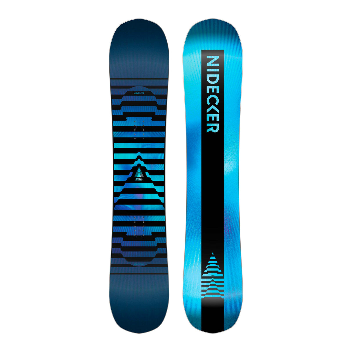 Merc- Multicolored snowboard on a white background