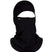 MerinoAdventureIIBalaclava-A black knit balaclava face mask with an eye opening, featuring a small white 'xtm' logo on the left side, shown against a plain white background.