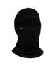 MerinoKidsBalaclava-A black fleece balaclava hood with a small white 'xtm' logo on the side, shown against a plain white background.