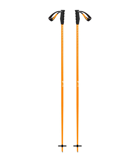 MetaPole-Orange, White, and black ski poles shown on a white background