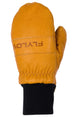 MightyMitt-Orange mittens with black cuffs on a white background